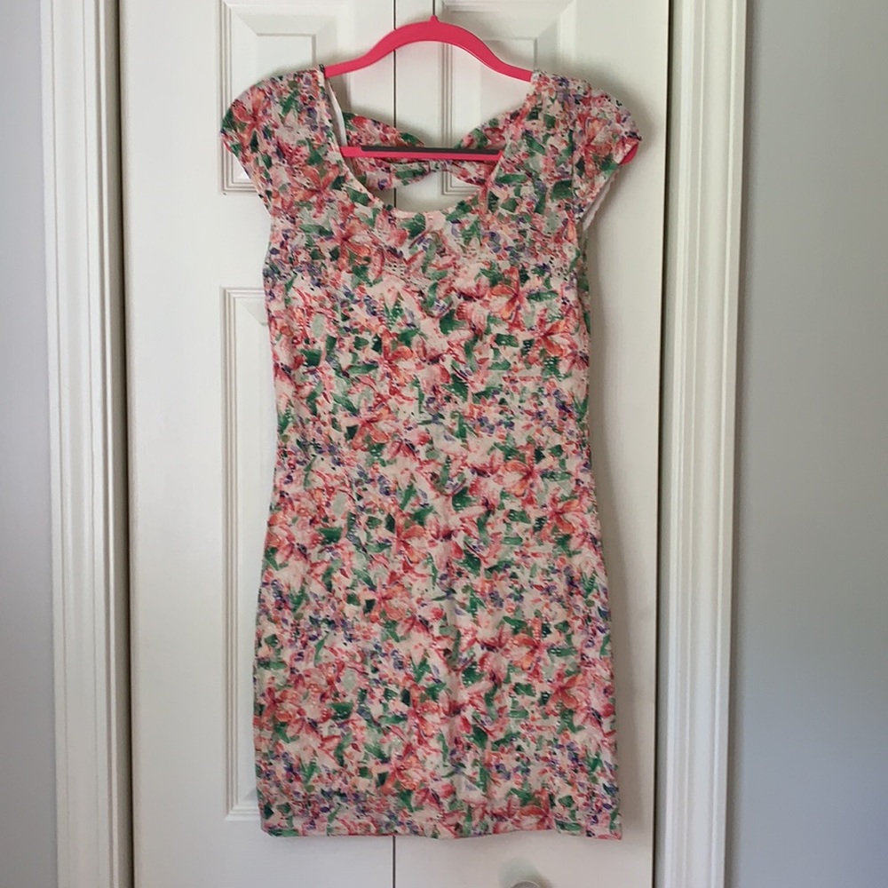 Free people watercolor bodycon dress